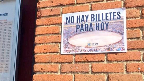 Colgado el No hay billetes en taquilla