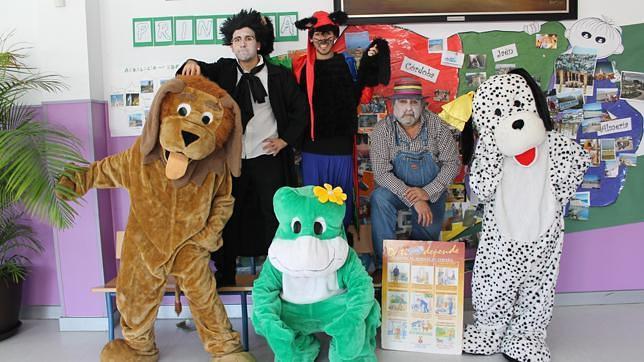 Personajes de las representaciones teatrales «Canelo va al cole»