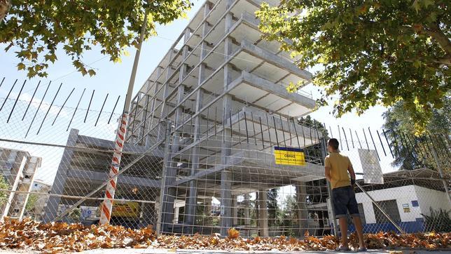 Imagen de las obras en el edificio de la Normal