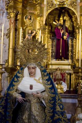 La Virgen de la Merced ya luce con la policromía totalmente restaurada