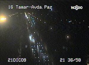 Imagen de la circulación de la avenida de la Paz. Trajano.com
