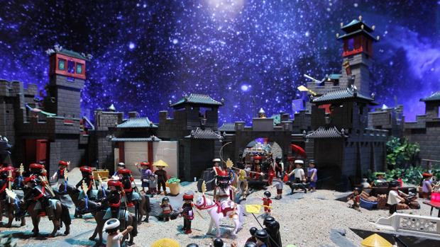Belén de Playmobil ubicado en el centro de la capital hispalense