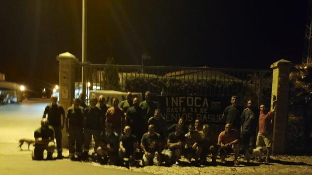 Una de las protestas de los bomberos forestales