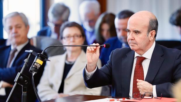 El exconsejero Gaspar Zarrías durante su intervención en el juicio del caso ERE