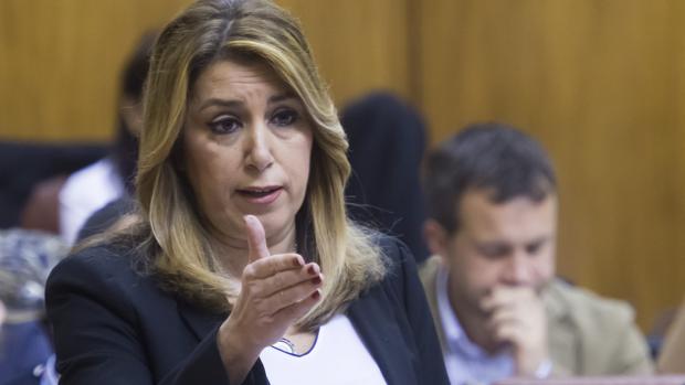 La presidenta de la Junta, Susana Díaz, en el Parlamento andaluz