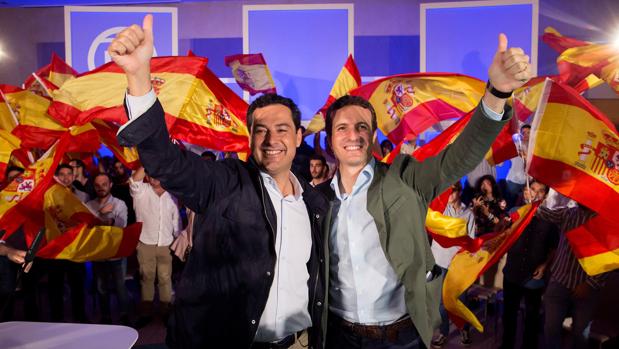 Juanma Moreno y Pablo Casado, en Málaga