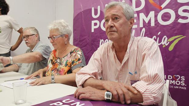 Jorge Vesrstrynge, durante un acto de Unidos Podemos celebrado en Córdoba en 2016