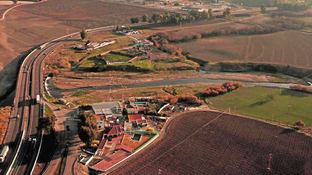 Vista aérea de los terrenos en los que se instalará el nuevo polígono logístico