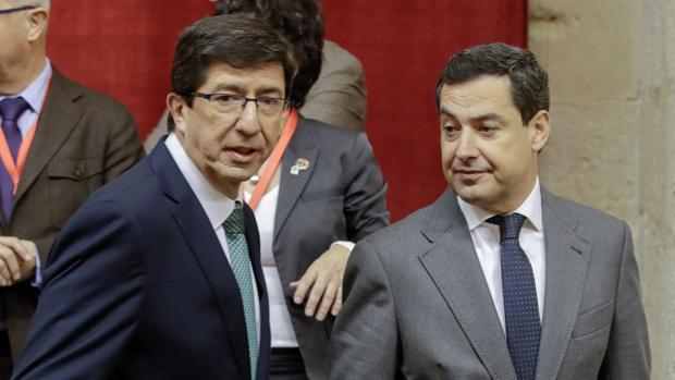 Juanma Moreno y Juan Marín