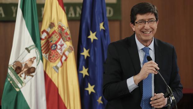 El líder de la formación naranja en Andalucía Juan Marín