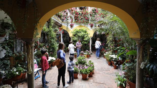 Turistas en uno de los patios participantes en el último concurso