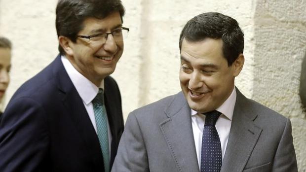 Juan Marín y Juanma Moreno