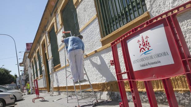 Trabajos del Ayuntamiento de Córdoba en el antiguo colegio Rey Heredia