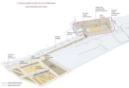 Uno de los planos del proyecto de Caballerizas Reales