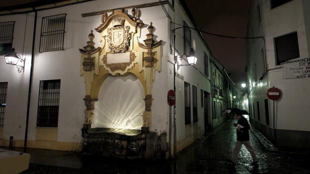Fuente de la Piedra Escrita, en el barrio de San Agustín de Córdoba