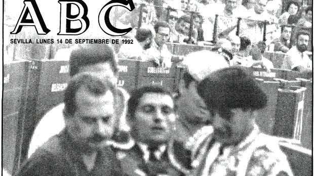 La muerte de Soto Vargas fue la noticia de portada de ABC el 14 de septiembre de 1992