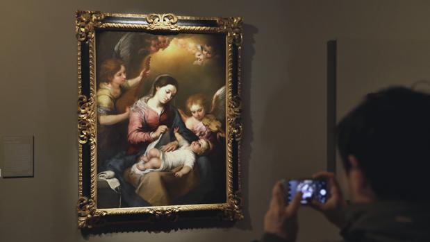 «La Virgen de la faja» es una de las obras maestras de la muestra «Murillo y su estela en Sevilla»