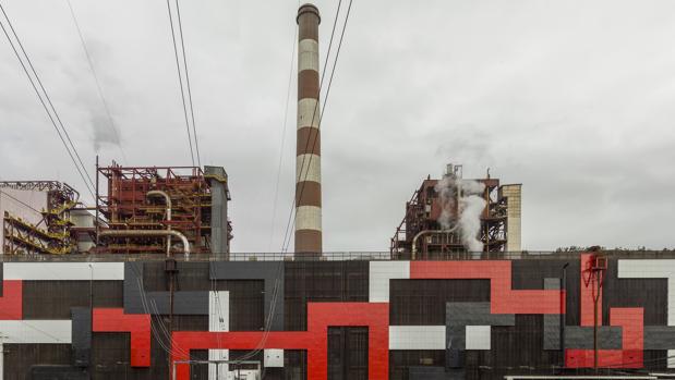 Intervención artística en la Central térmica de Aboño