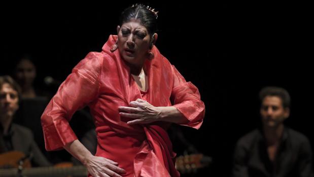 La bailaora Manuela Carrasco en el Teatro de la Maestranza