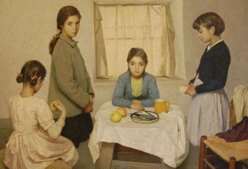 «Escena de familia», de Rafael Martínez Díaz es una de las obras presentes en la muestra