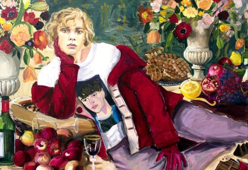 Una ilustración de Laura Gulshani para Raf Simons