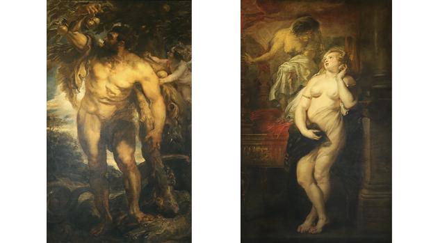 Hércules en el jardín de las Hespérides y Deyanira tentada por la Furia