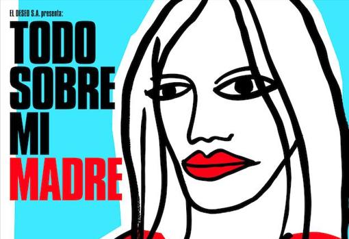 Detalle del cartel del filme «Todo sobre mi madre», diseñado por Mariné