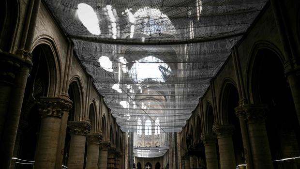 El interior de Notre Dame, el pasado día 15