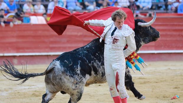 Román, en la plaza de toros de Valencia
