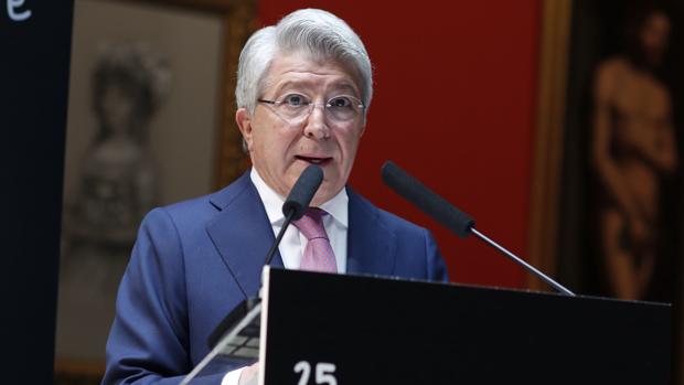 El presidente del Atlético de Madrid, Enrique Cerezo