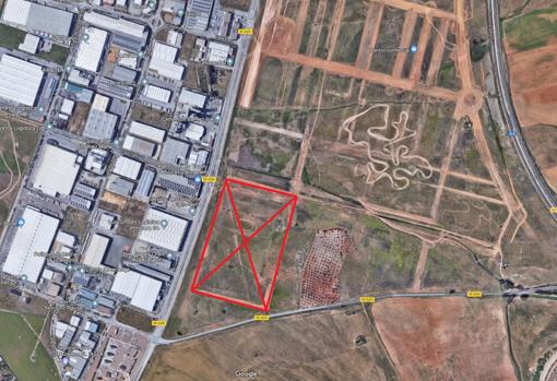 Situación de la parcela que ocupará Amazon en Megapark