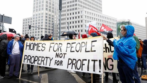 Protesta por la especulación inmobiliaria en Berlín