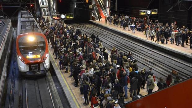 Huelga de Renfe en la estación de Atocha el año pasado