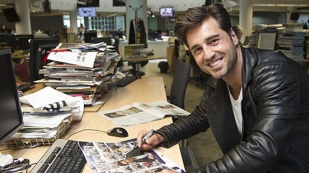 David Bustamante en la redacción de ABC