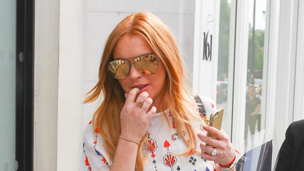Lindsay Lohan junto a su ex novio Egor Tarabasov en Reino Unido