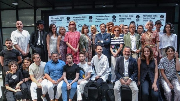 Diseñadores y organizadores, el martes en la presentación a los medios de la próxima edición de la pasarela