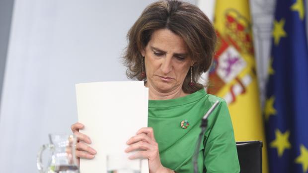 La ministra de Transición Ecológica, Teresa Ribera, en el Consejo de Ministros de este viernes