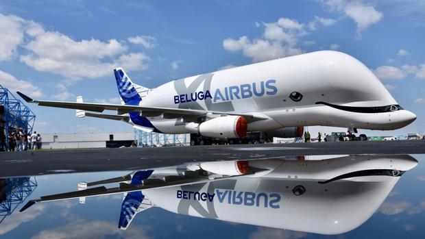 El modelo «Beluga XL» durante su presentación en Toulouse (Francia)
