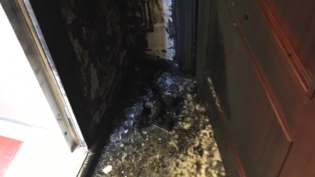 Consecuencias en el inmueble del incendio registrado