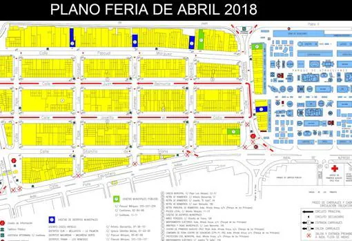 mapa feria sevilla La Feria de Abril de Sevilla 2018: Mapa y plano de la Feria de 