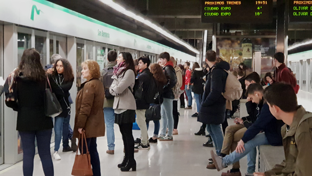 Este jueves se producirán paros parciales del metro de Sevilla en horario de mañana y tarde