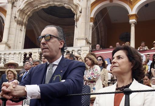 Jaime de Marichalar contempla el espectáculo desde la barrera