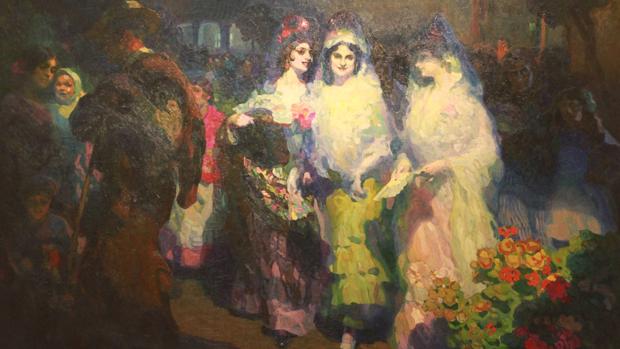 «Sevilla en fiestas», de Gustavo Bacarisas, una de las mejoras obras pictóricas sobre la Feria