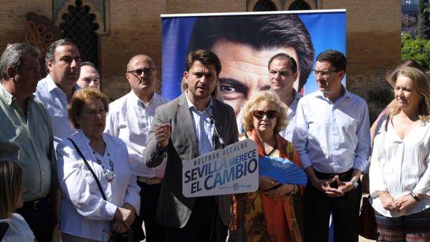 Beltrán Pérez durante el acto celebrado este sábado en el parque de la Buhaira de Sevilla