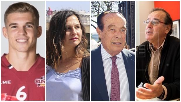 De izquierda a derecha, Alberto García, Charo Urbano, Curro Romero y Pedro Jordano