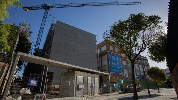 Obra de la residencia del campus de Eusa en El Porvenir